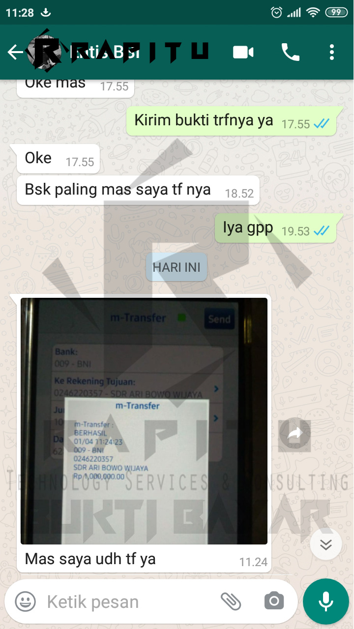 Bukti Bayar Jasa Skripsi Garut