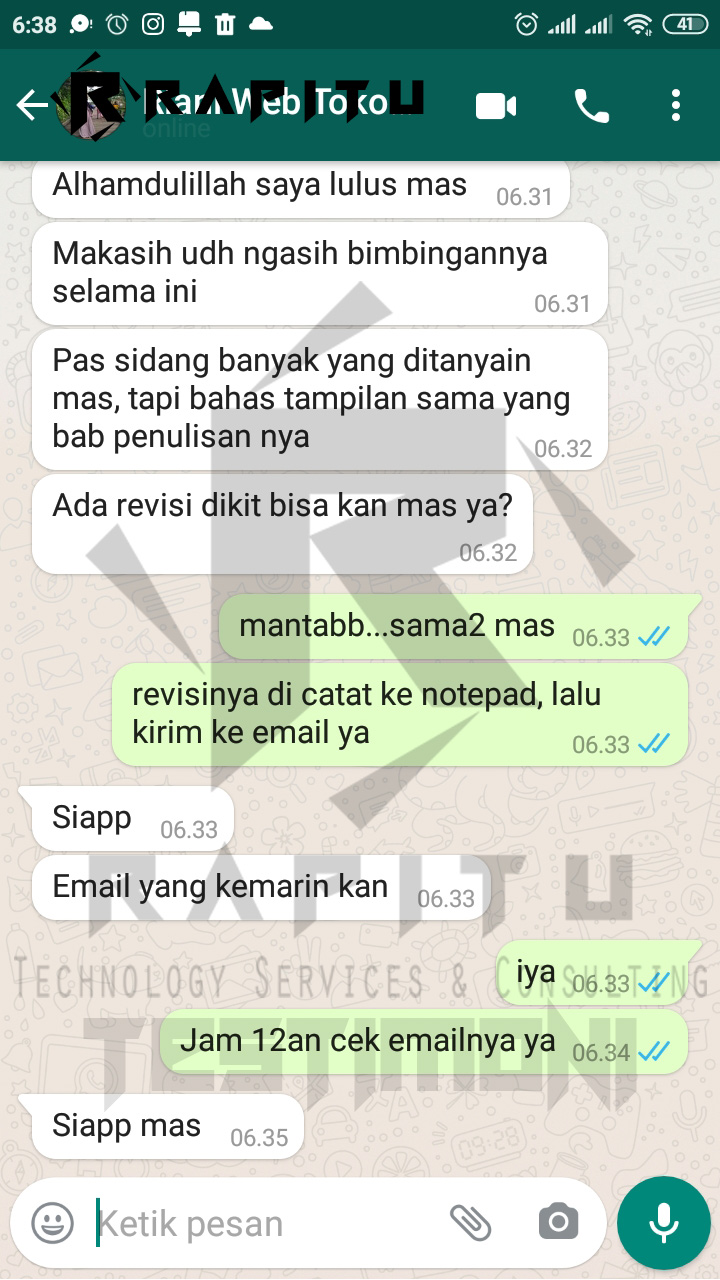 Testimoni Skripsi Sistem Informasi Website Toko Depok