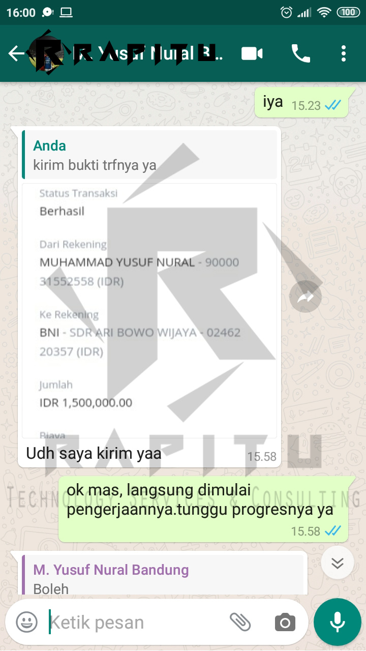 Testimoni dan Bukti Bayar Skripsi Batam