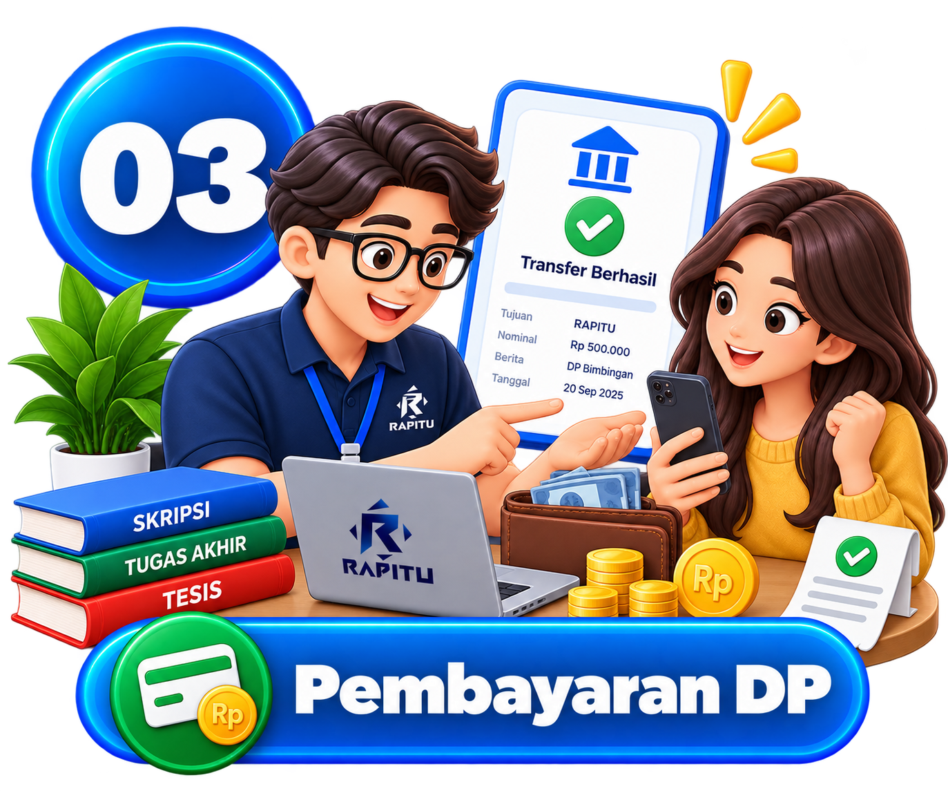 Tahap 3 Cara Order dan Pembayaran Skripsi Rapitu